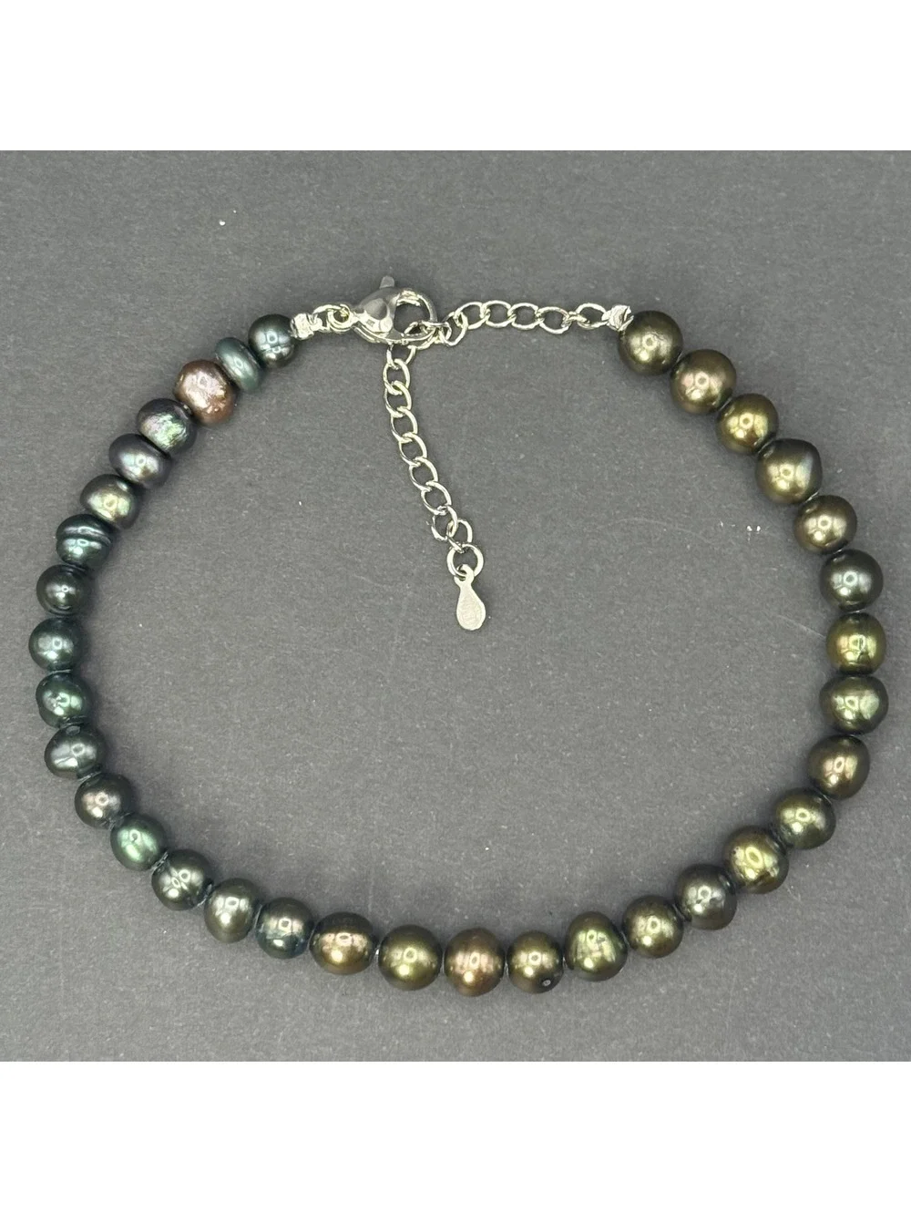 candy+clover oil slick natural pearl bracelet
